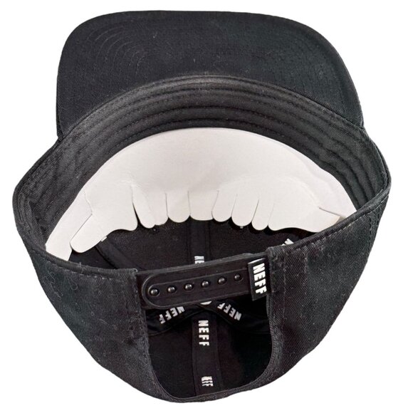 Neff Black Adjustable Snapback Hat With Orange & Purple Logo Patch - Picture 7 of 7